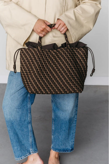 Marrea shopper Medium Stripe espresso x coco