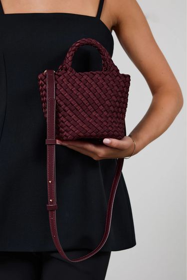 Marrea shopper Mini inkberry satin stripe