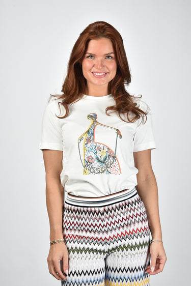 Missoni t-shirt DS26SL04-BJ00QG whtbase/doublewomenp
