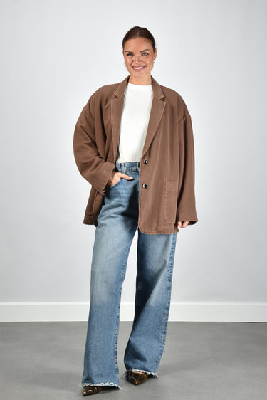 Nine In The Morning blazer Raissa 9SS26-RAI01 mocha