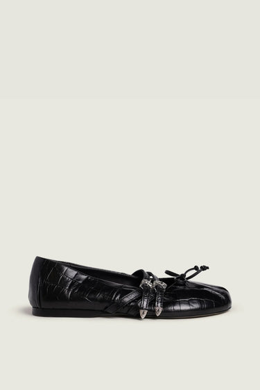 Posa ballerina's Vita Western Croco PW226-600 black
