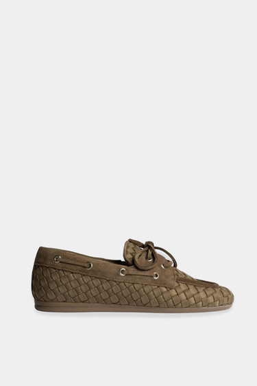 Posa x Marrea boat loafer Woven PW15-209 camel
