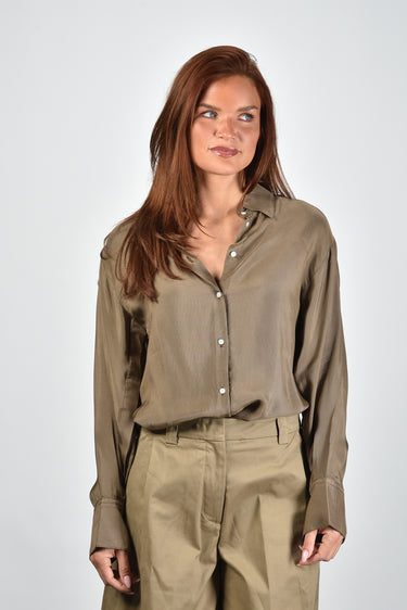 RÓHE blouse 419-19-016 brown mini check