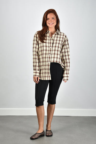 RÓHE blouse 419-19-211 red table check