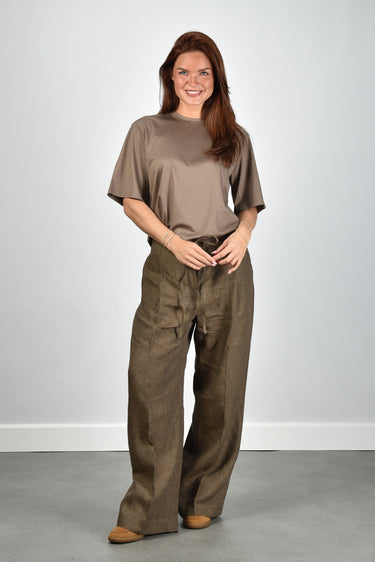 RÓHE t-shirt 419-20-201 taupe