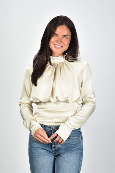 Rotate top Ls Ruched Top 1170052570 turtledove