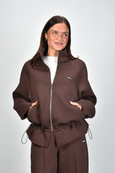 Rotate vest Scuba Full Zip Jacket 1168982910 chicory coffee