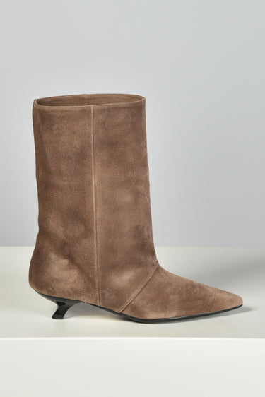 Rotue enkellaarsjes Taboo velour desert
