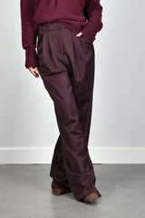 Sage & Ivy broek Priscilla burgundy