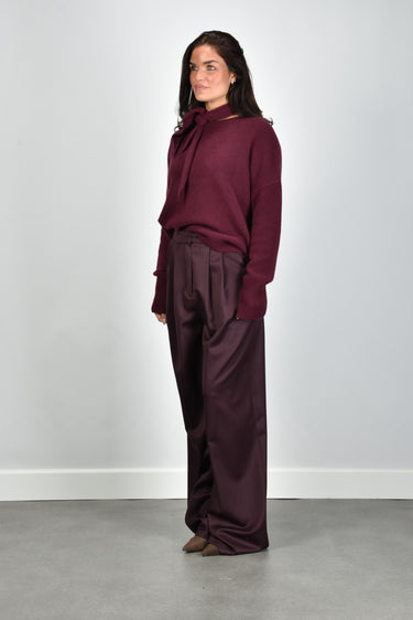 Sage & Ivy broek Priscilla burgundy
