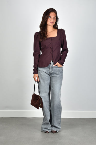 Sage & Ivy top Rita burgundy