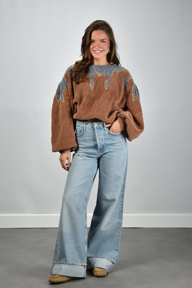 Sage & Ivy sweater Sigrid grey/camel