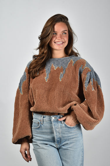 Sage & Ivy sweater Sigrid grey/camel