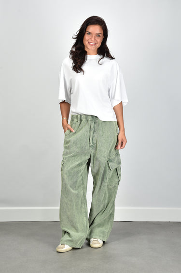 Sea Me Happy broek Romeo Baggy Washed Corduroy eucalyptus