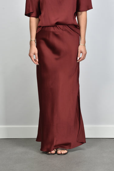 Sea Me Happy skirt Ayda Satin Crepe cacao