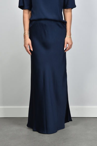 Sea Me Happy skirt Ayda Satin Crepe night blue