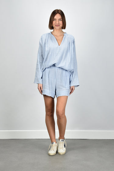 Sea Me Happy short Moby Wrinkled Cotton light blue