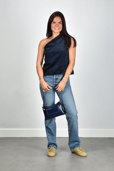 Sea Me Happy top Julie Top Classic Corduroy midnight blue
