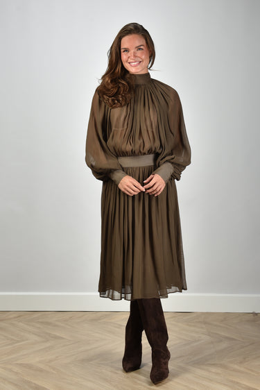 Semicouture jurk S5WU11-T03-2 pecan