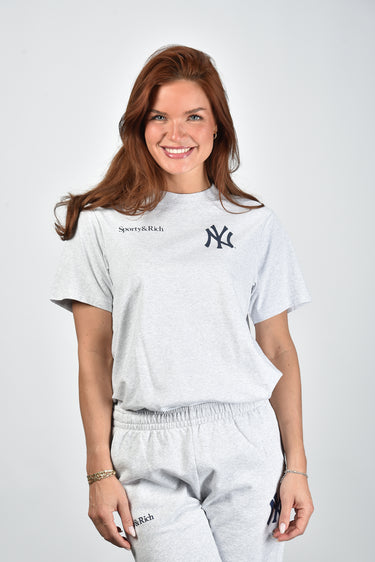 Sporty & Rich t-shirt Yankees Curve TO043610300GY03 heather gray