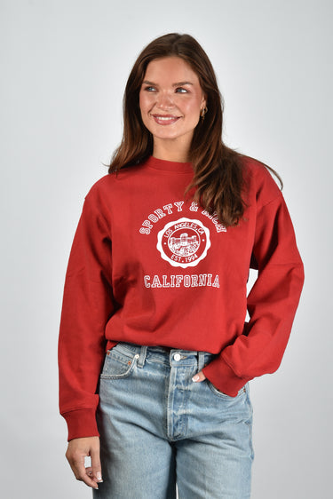 Sporty & Rich trui California Emblem ST07164033RE15 ruby