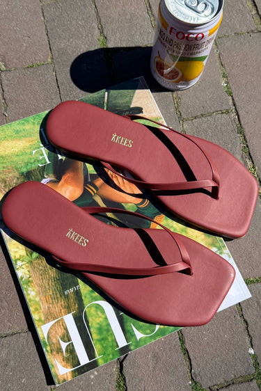 TKEES slippers Square Toe Lily SQLIL-15 burgundy