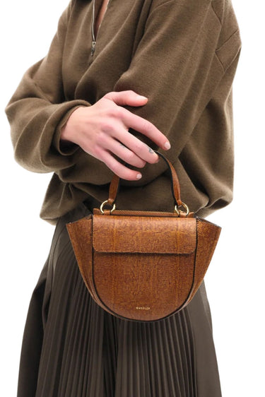 Wandler crossbody Hortensia Piccola 000168-1776 tabacco lizzard