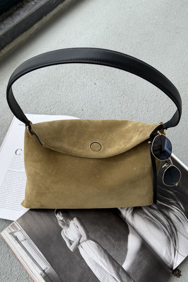 Wandler handtas Penelope Tote Small 000180-1359 khaki suede/black