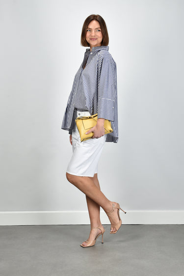 Weekend Max Mara blouse Hudson 045 navy pinstripes