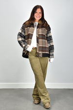 Weekend Max Mara jas WKDDIVINA 001 BROWN MEDIUM CHECK