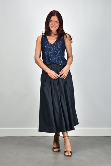 Weekend Max Mara rok WKDALPACA 002 NAVY