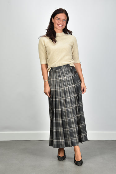 Weekend Max Mara skirt WKDPRISMA 001 DARK GREY TARTAN