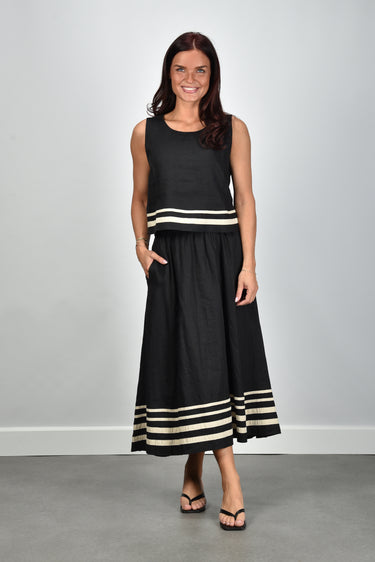 Xirena top Leni X5MRL049 black linen