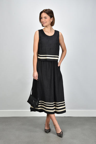 Xirena top Leni X5MRL049 black linen