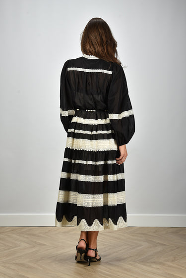 Zimmermann Rhiannon Lace Billow belted dress black – Marjon Snieders