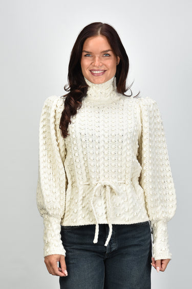 Zimmermann trui Valiant Wool Bauble Sweater 9434TF261 cream