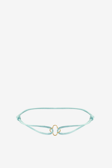Just Franky bracelet Vintage Clover Satin yellow gold