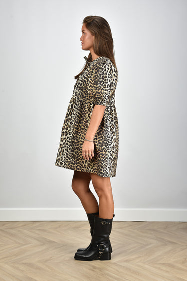 Ganni jurk F9758 leopard 34 - Main Image