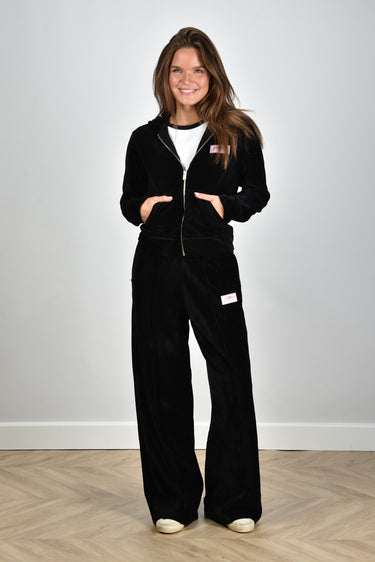 Ganni cropped vest with zipper black