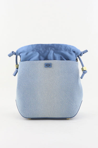 Ganni handbag Bou Bucket Bag A6495 faded denim