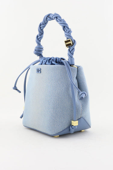 Ganni handbag Bou Bucket Bag A6495 faded denim
