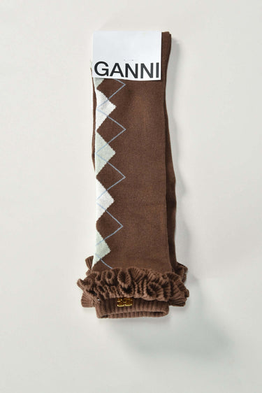 Ganni sokken B3020238 chicory coffee