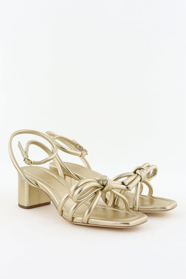 Loeffler Randall sandals Mikel knotted bow detail gold