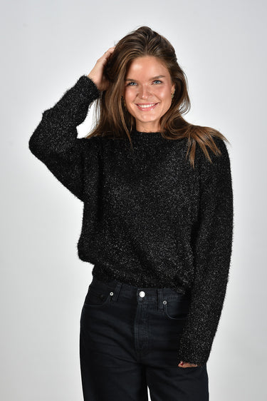 Marant Etoile sweater Sayers with long puff sleeves black