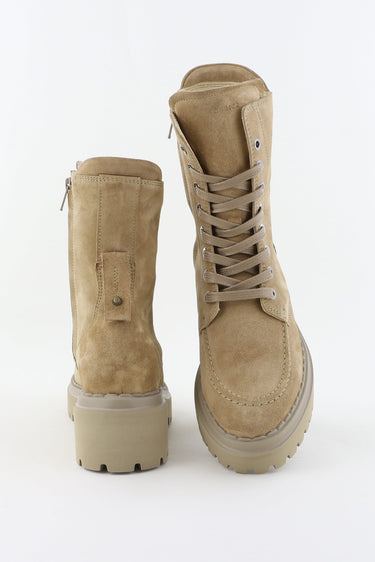 Nubikk suede ankle boots Fae Bobbi Fur with laces beige