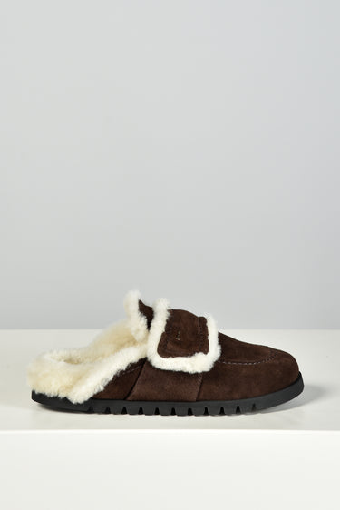 Nubikk loafers Teddy Fur II (L) 21087201 dk brown suede