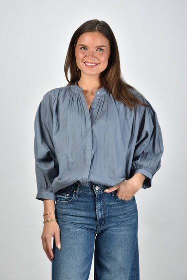 Sea Me Happy blouse Balloon steel gray