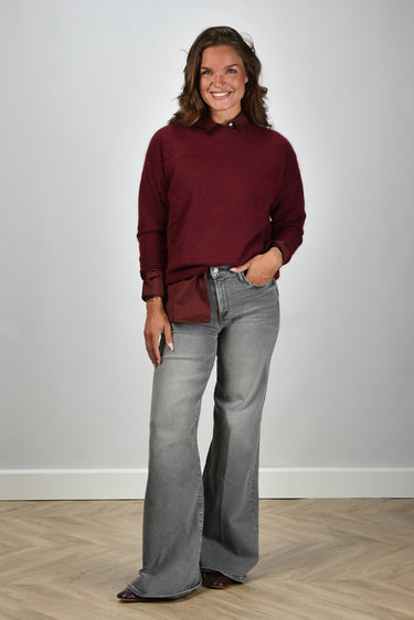 Les Tricots de Lea trui Marinette 37043 burgundy