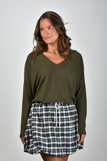 Les Tricots de Lea trui Monjakoe 37049 khaki