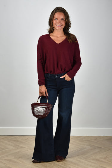 Les Tricots de Lea trui Monjakoe 37049 burgundy